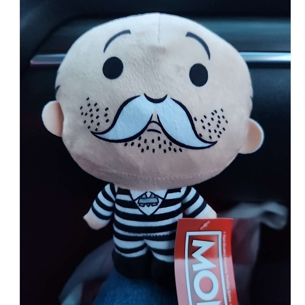 Hasbro Mr. Monopoly Uncle Pennybags 7" Plush Stuffed Toy Factory Jail Bird NEW!